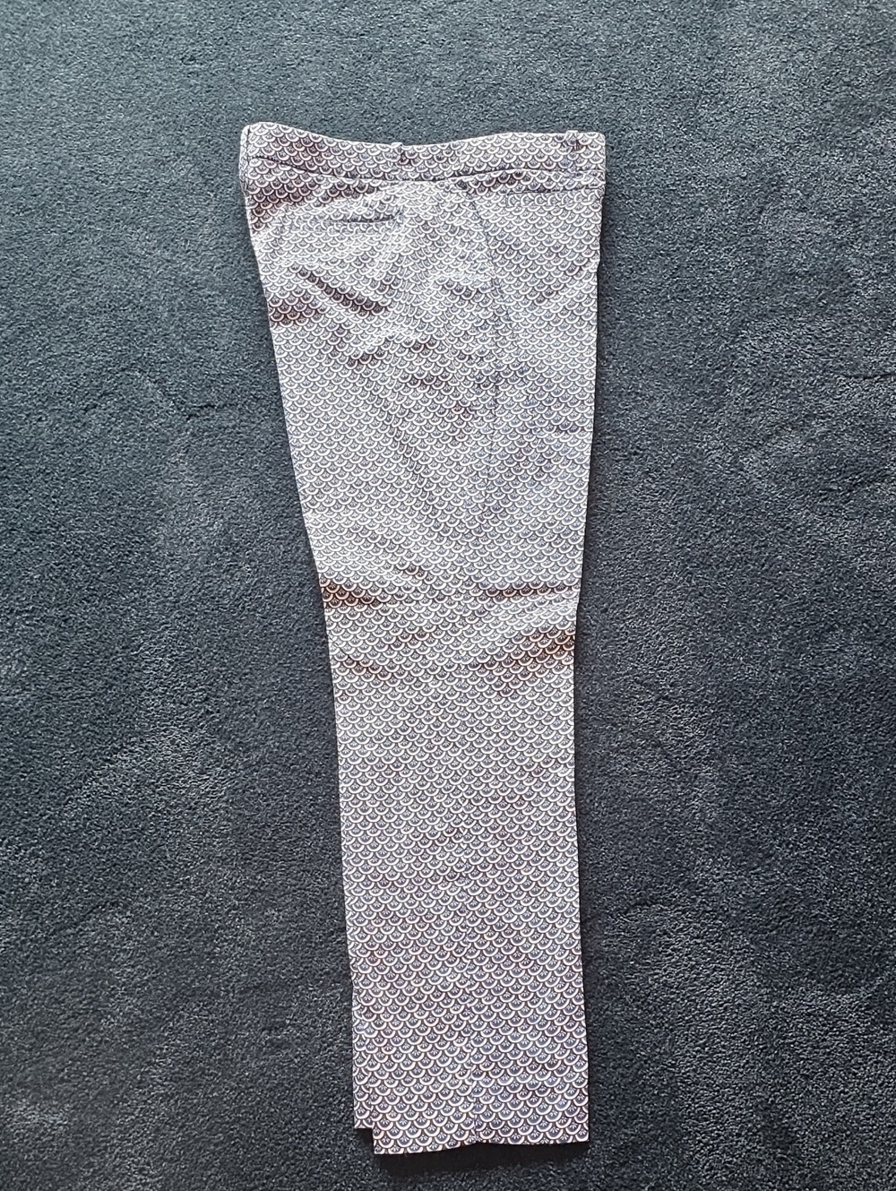 Brooks Brothers Blue And White Geometric Pattern Chinos